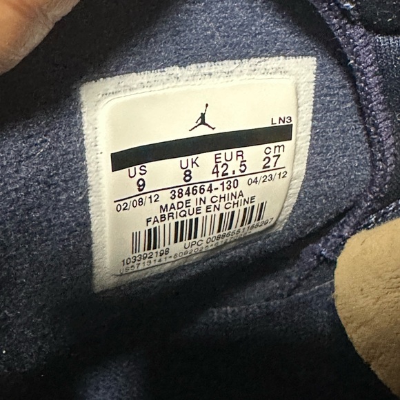 Men’s Jordan 6 Retro (Olympic) 2012 - Size 9 main image 8
